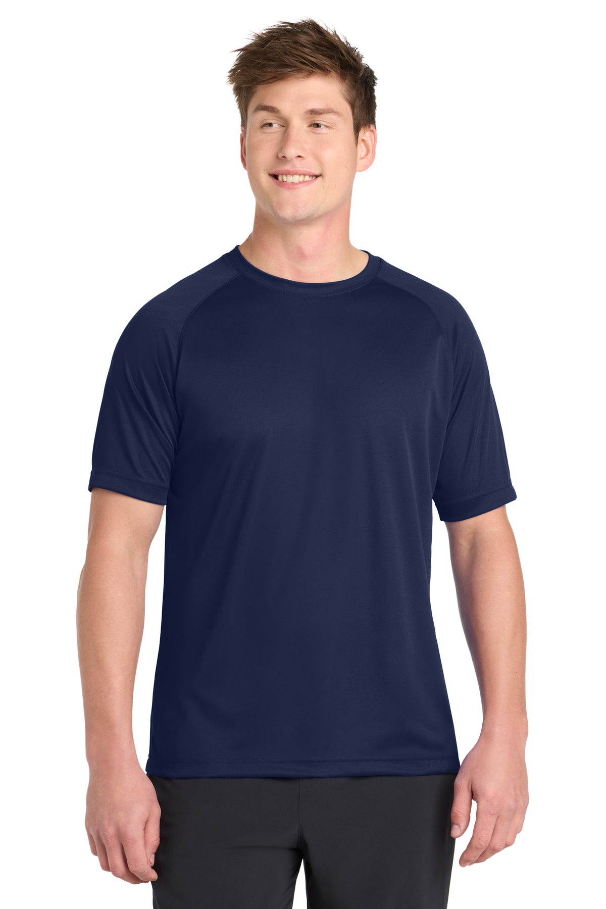 Sport-Tek Dry Zone Short Sleeve Raglan T-Shirt T473 True Navy