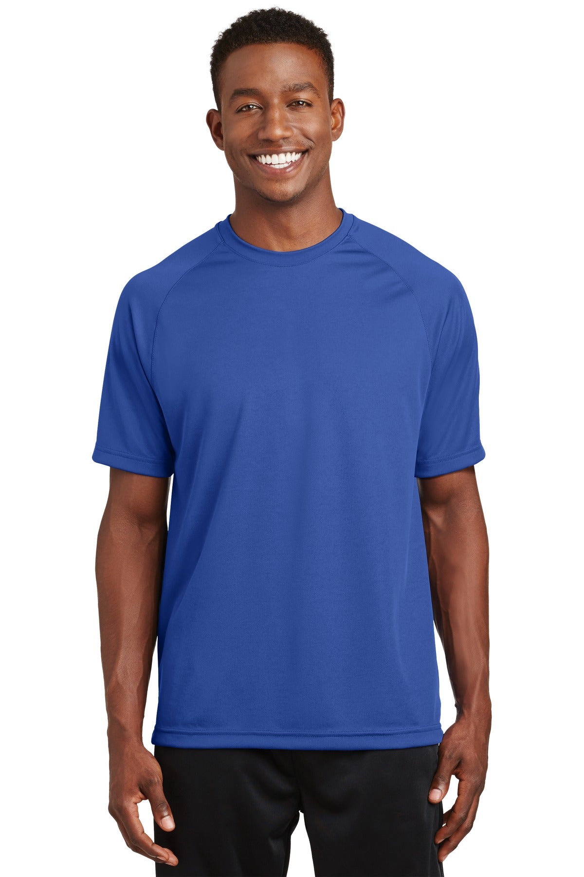 Sport-Tek Dry Zone Short Sleeve Raglan T-Shirt. T473 True Royal