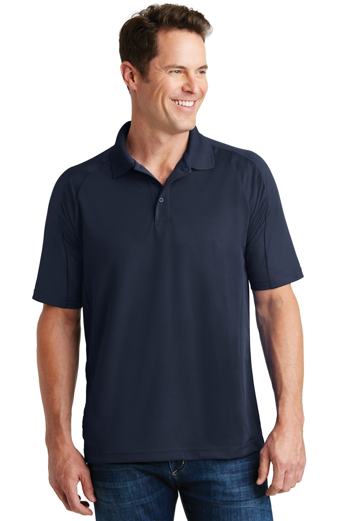 Sport-Tek Dri-Mesh Pro Polo. T474 Navy