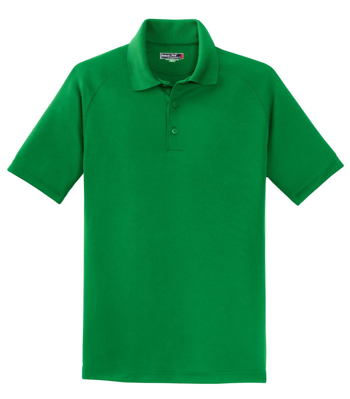 Sport-Tek Dry Zone Raglan Polo. T475 Kelly Green