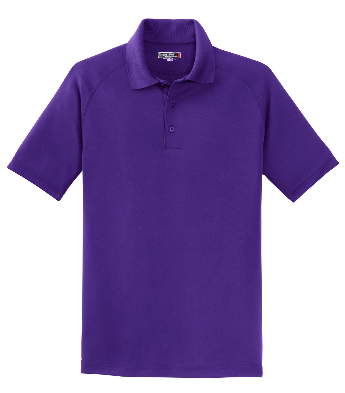 Sport-Tek Dry Zone Raglan Polo. T475 Purple