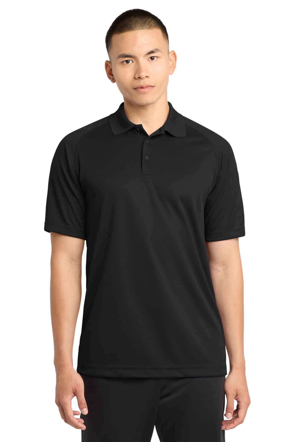 Sport-Tek Dry Zone Raglan Polo T475 Black