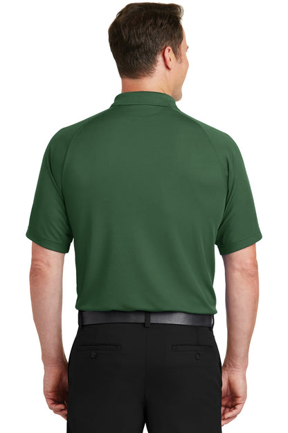 Sport-Tek Dry Zone Raglan Polo. T475 Forest Green