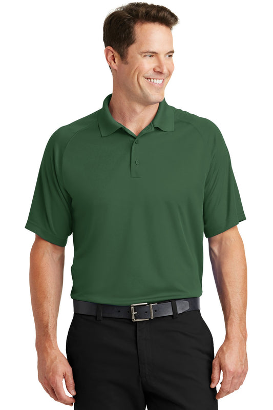 Sport-Tek Dry Zone Raglan Polo. T475 Forest Green