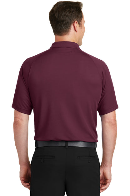 Sport-Tek Dry Zone Raglan Polo. T475 Maroon