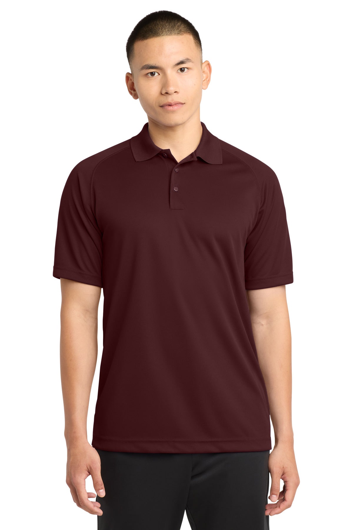 Sport-Tek Dry Zone Raglan Polo T475 Maroon