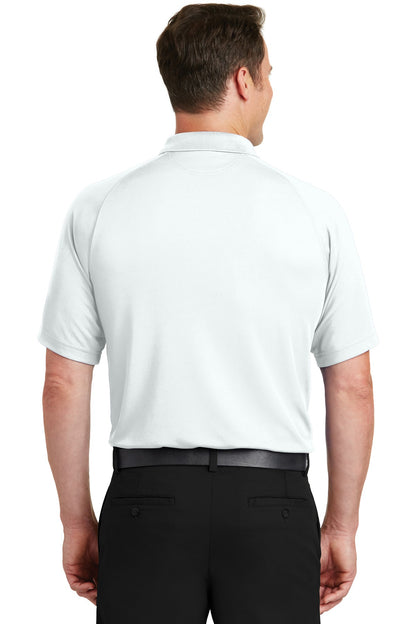 Sport-Tek Dry Zone Raglan Polo. T475 White