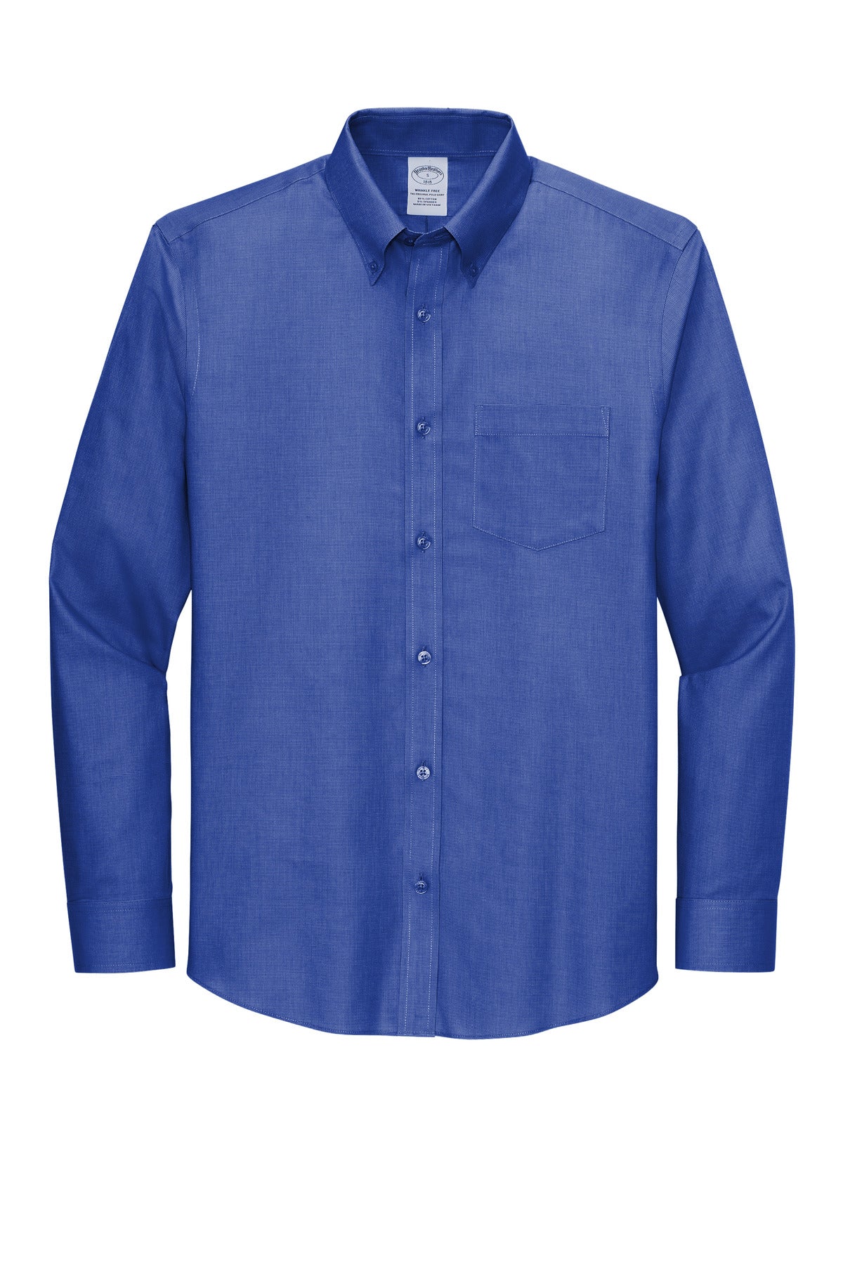 Brooks Brothers Tall Wrinkle-Free Stretch Nailhead Shirt TBB18002 Cobalt Blue Tall