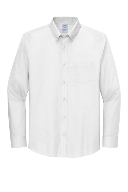 Brooks Brothers Tall Wrinkle-Free Stretch Nailhead Shirt TBB18002 White Tall