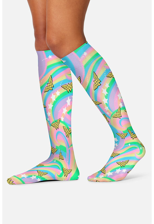 Legwear TCOMFORTSUPPOR Knee High 8-15Mmhg Compression Socks Swirling Stars