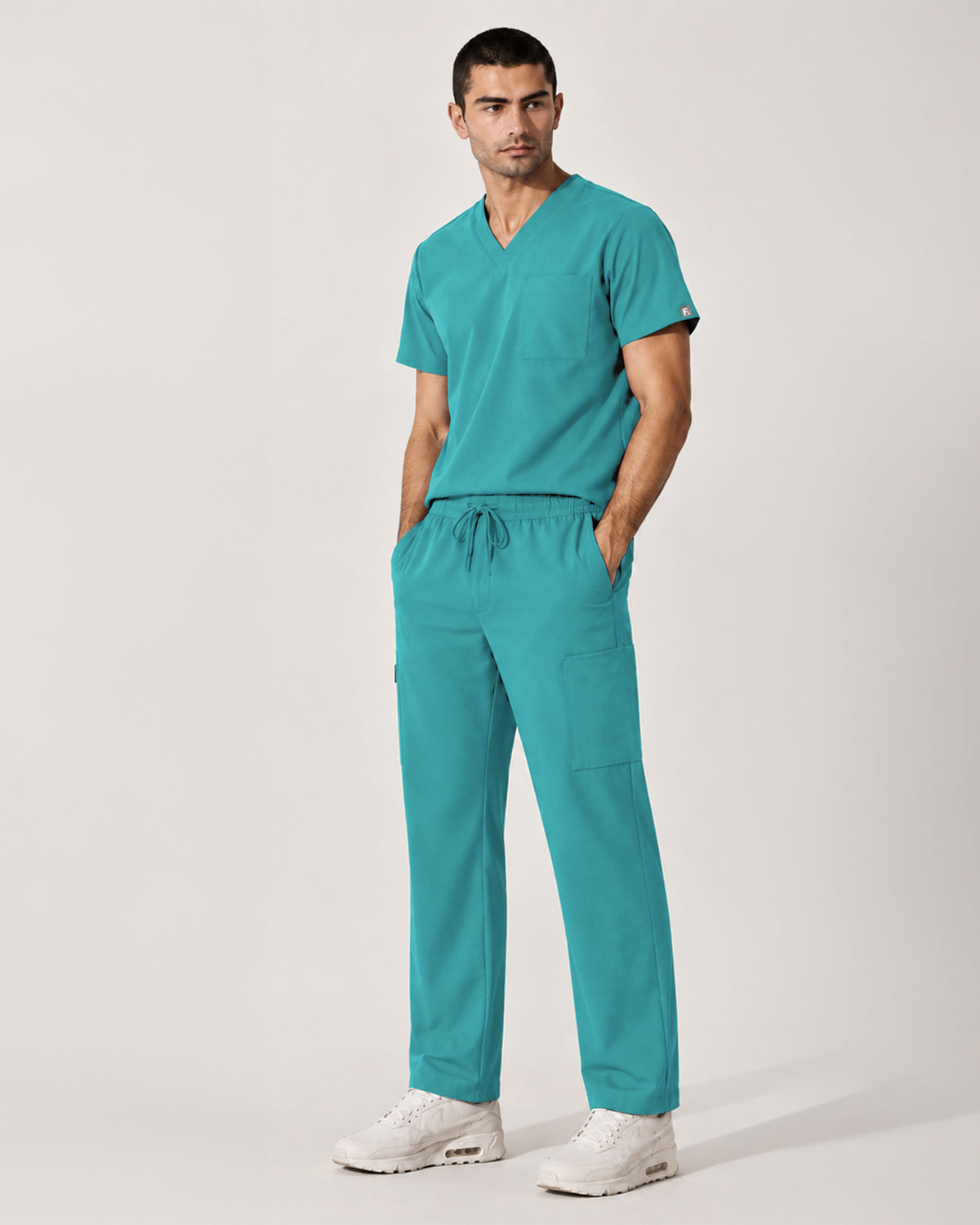 Foundry Men's 1505 Cobalt Men'S 1 Pocket V-Neck Top Teal