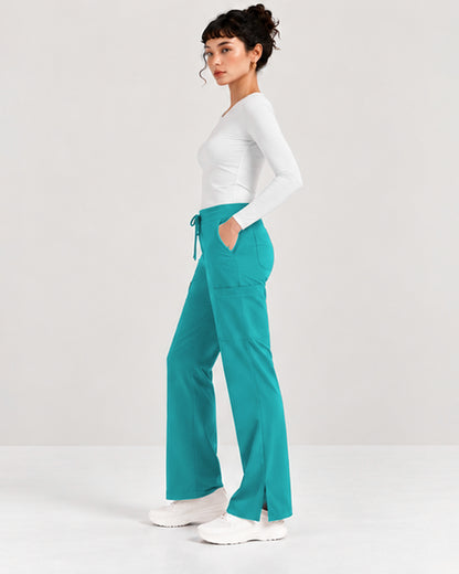 Foundry Women's 2005 Jasmine 5 Pocket Mini Flare Cargo Pant Teal