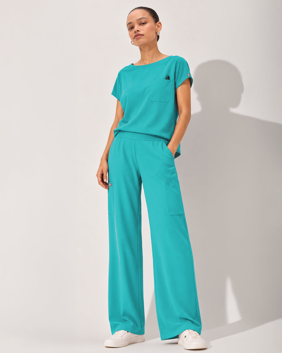 Foundry Women's 2205 Sierra 5 Pocket Wide Leg Pant Teal