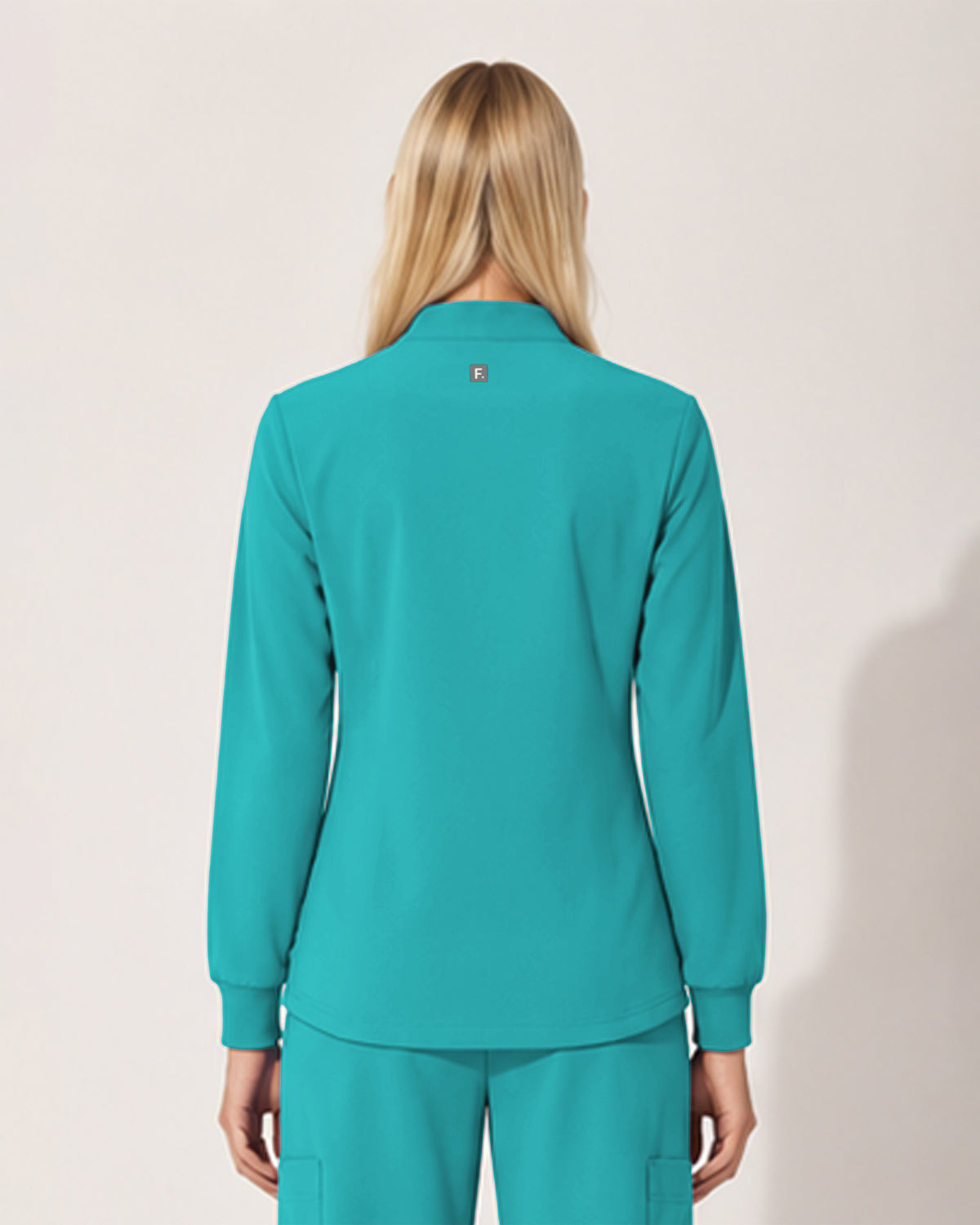 Foundry Women's 6005 Ellis 2 Pocket Scrub Jacket Teal