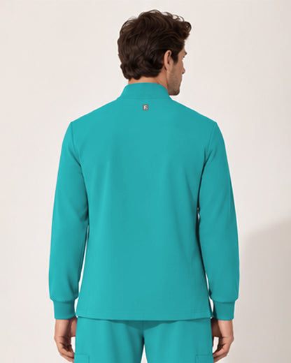 Foundry Men's 6505 Slate Men'S 2 Pocket Scrub Jacket Teal