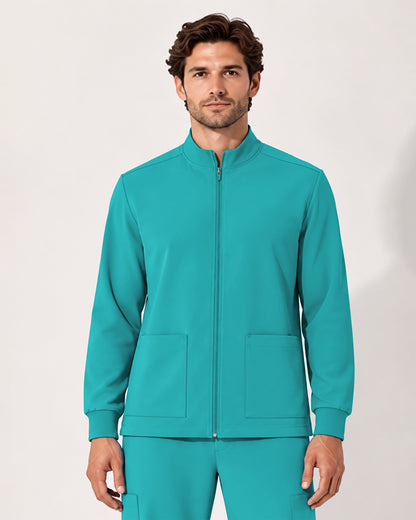 Foundry Men's 6505 Slate Men'S 2 Pocket Scrub Jacket Teal