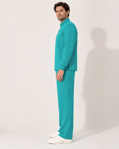Foundry Men's 6505 Slate Men'S 2 Pocket Scrub Jacket Teal