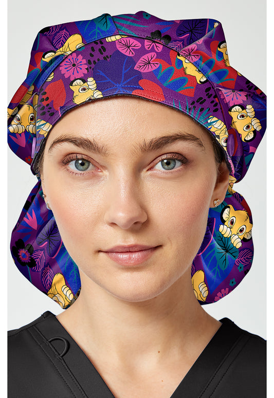 Tooniforms TF514 Unisex Unisex Print Bouffant Scrubs Hat Simba-Sational