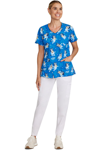 Tooniforms TF614 V-Neck Print Top Bluey