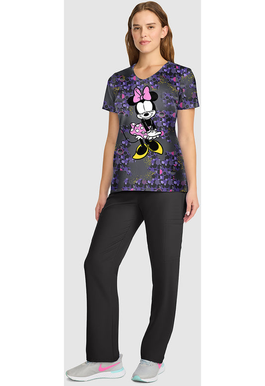 Tooniforms TF626 Women's V-Neck Print Scrub Top Feeling Flirty