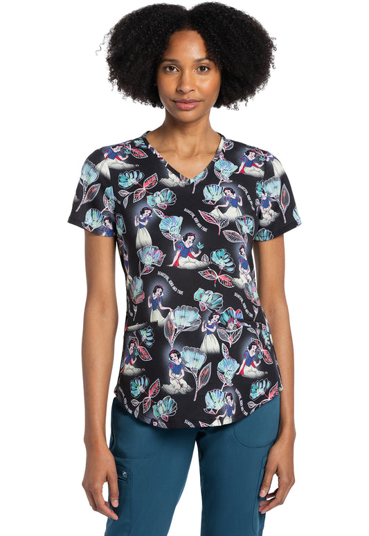 Tooniforms TF737 V-Neck Print Top (Kind And True)