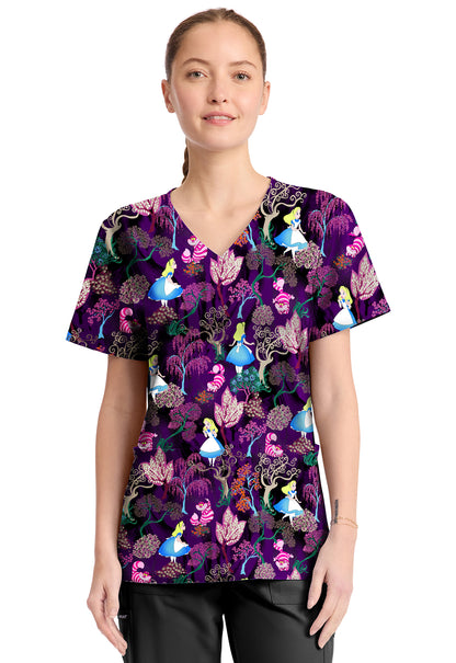 Tooniforms TF794 Print V-Neck Top Here And Everywhere