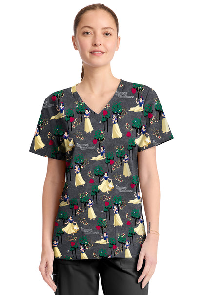 Tooniforms TF794 Print V-Neck Top Sending Kindness