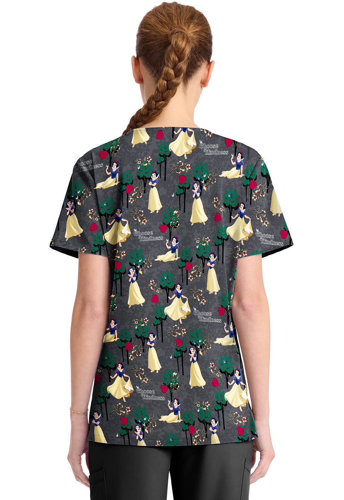 Tooniforms TF794 Print V-Neck Top Sending Kindness