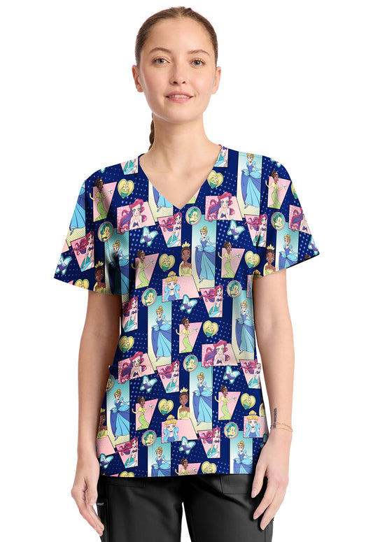 Tooniforms TF794 Print V-Neck Top Comic Princess