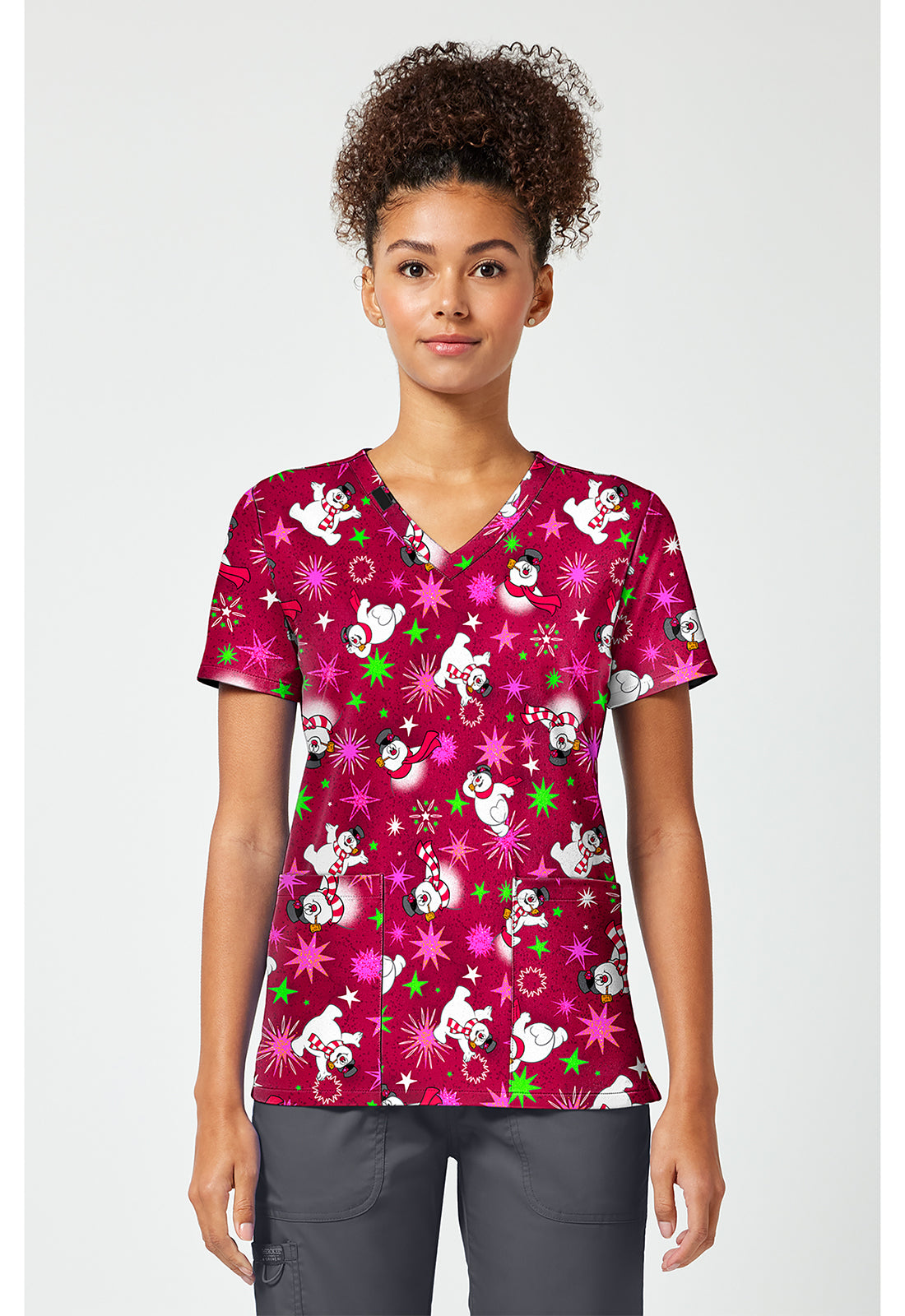 Tooniforms TF796 Women's Print V-Neck Scrub Top Must Be Magic