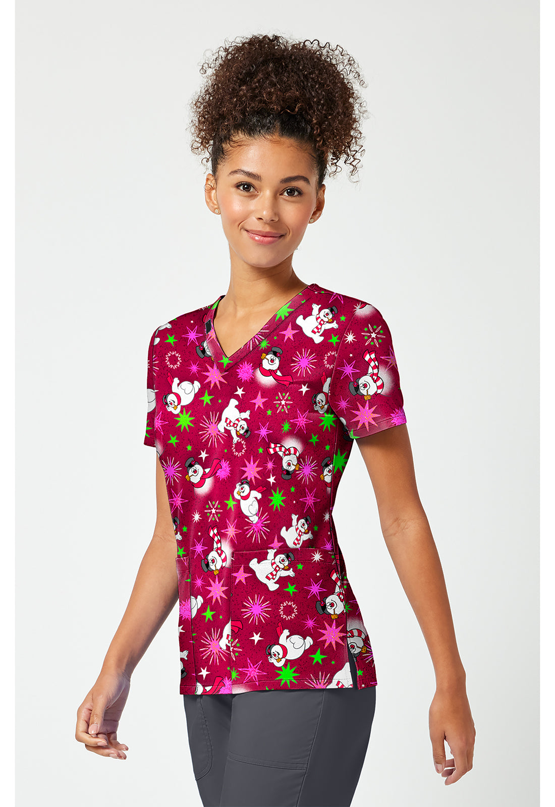 Tooniforms TF796 Women's Print V-Neck Scrub Top Must Be Magic