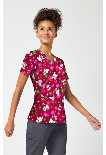 Tooniforms TF796 Women's Print V-Neck Scrub Top Must Be Magic