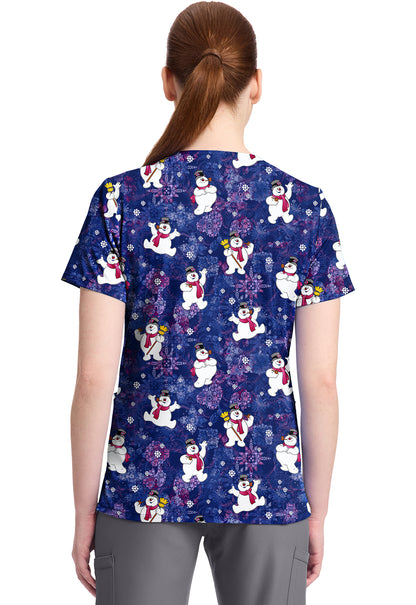 Tooniforms TF796 Print V-Neck Top Chilly Tiles