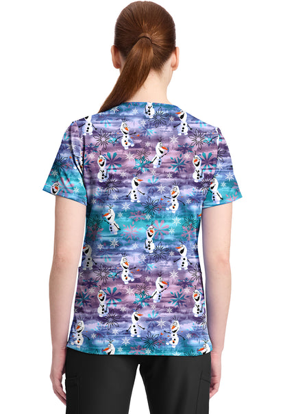 Tooniforms TF796 Print V-Neck Top Olaf In Arendelle
