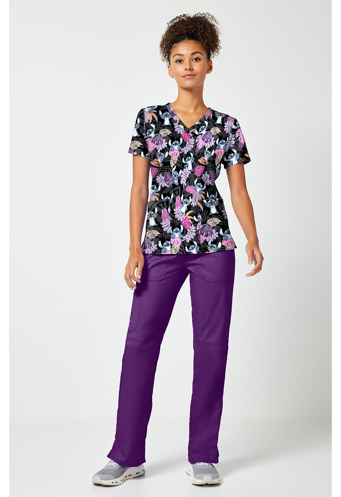 Tooniforms TF796 Women's Print V-Neck Scrub Top Stitch Tribe