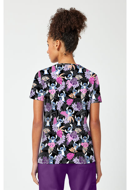 Tooniforms TF796 Women's Print V-Neck Scrub Top Stitch Tribe