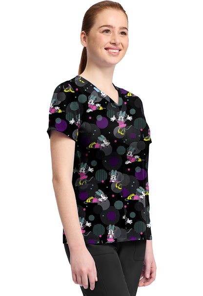 Tooniforms TF796 Print V-Neck Top Weave Your Dream