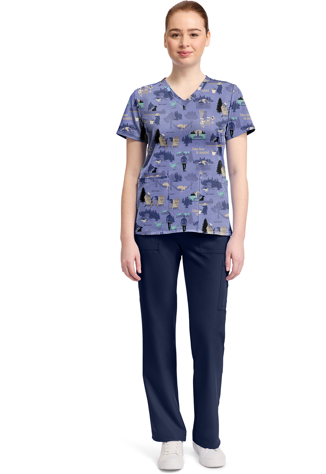Tooniforms TF796 Print V-Neck Top image 5