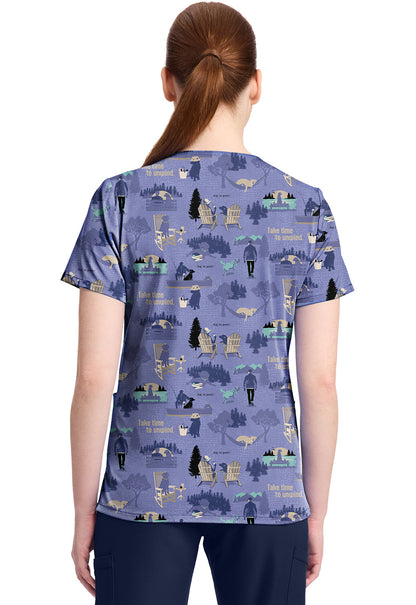 Tooniforms TF796 Print V-Neck Top image 4