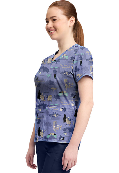 Tooniforms TF796 Print V-Neck Top image 2