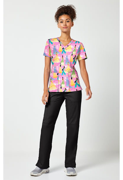 Tooniforms TF796 Women's Print V-Neck Scrub Top Fashion Princess