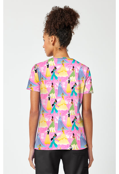 Tooniforms TF796 Women's Print V-Neck Scrub Top Fashion Princess