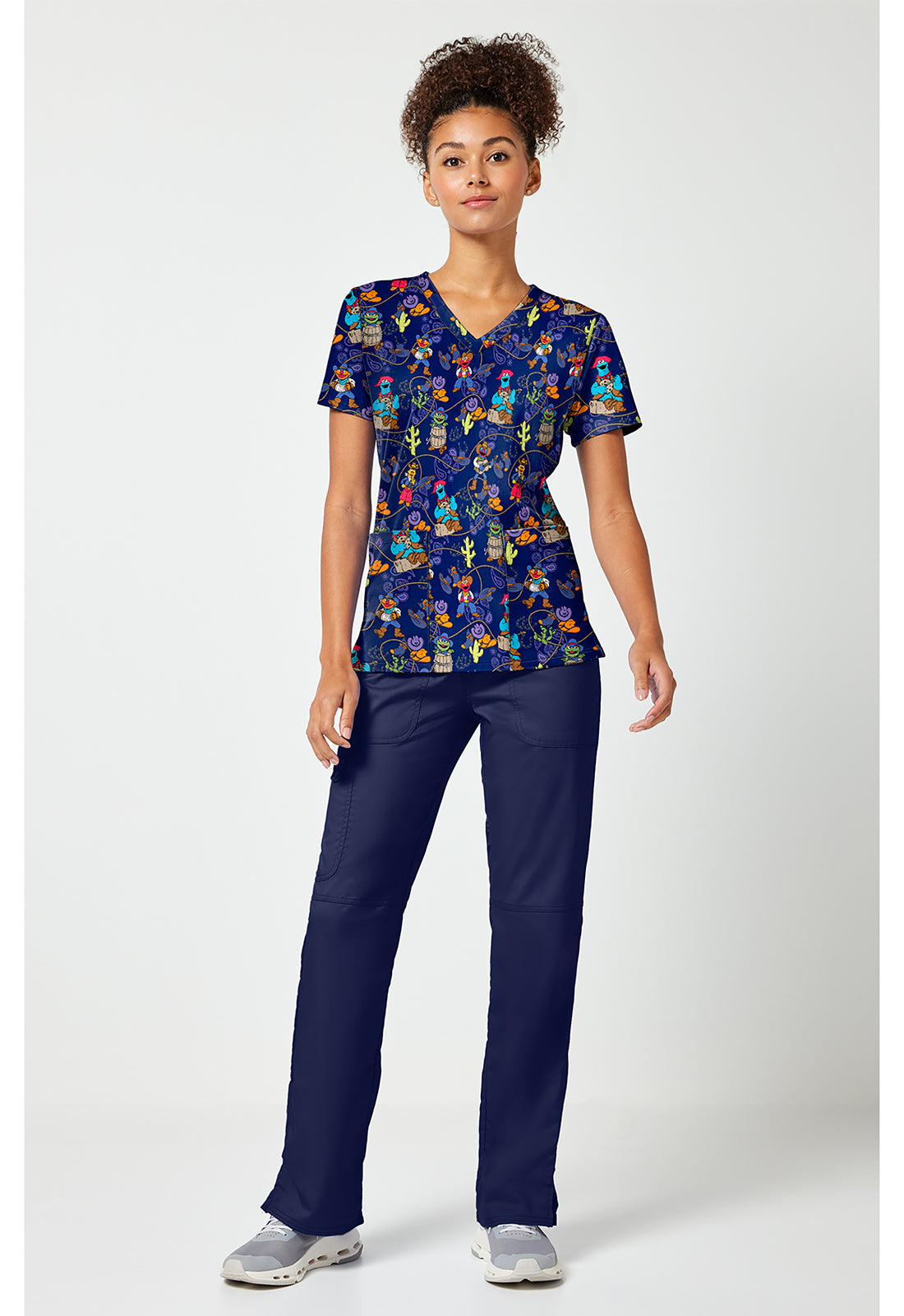 Tooniforms TF796 Women's Print V-Neck Scrub Top Wild And Furry