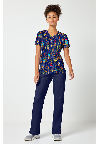 Tooniforms TF796 Women's Print V-Neck Scrub Top Wild And Furry
