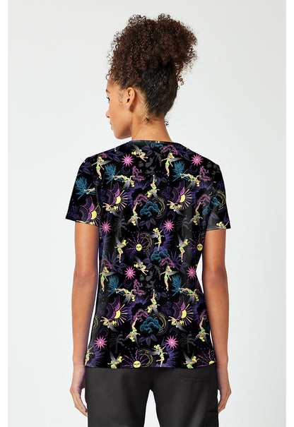 Tooniforms TF796 Women's Print V-Neck Scrub Top Celestial Tropics
