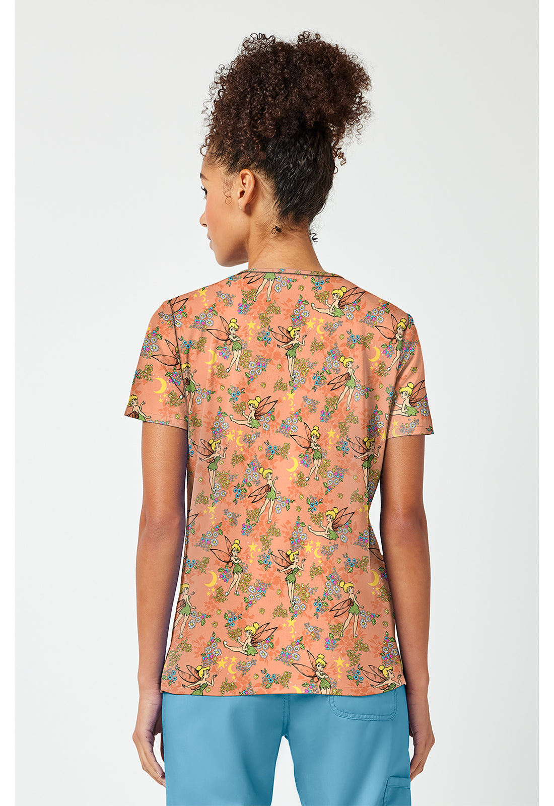 Tooniforms TF796 Women's Print V-Neck Scrub Top Pixie Petals