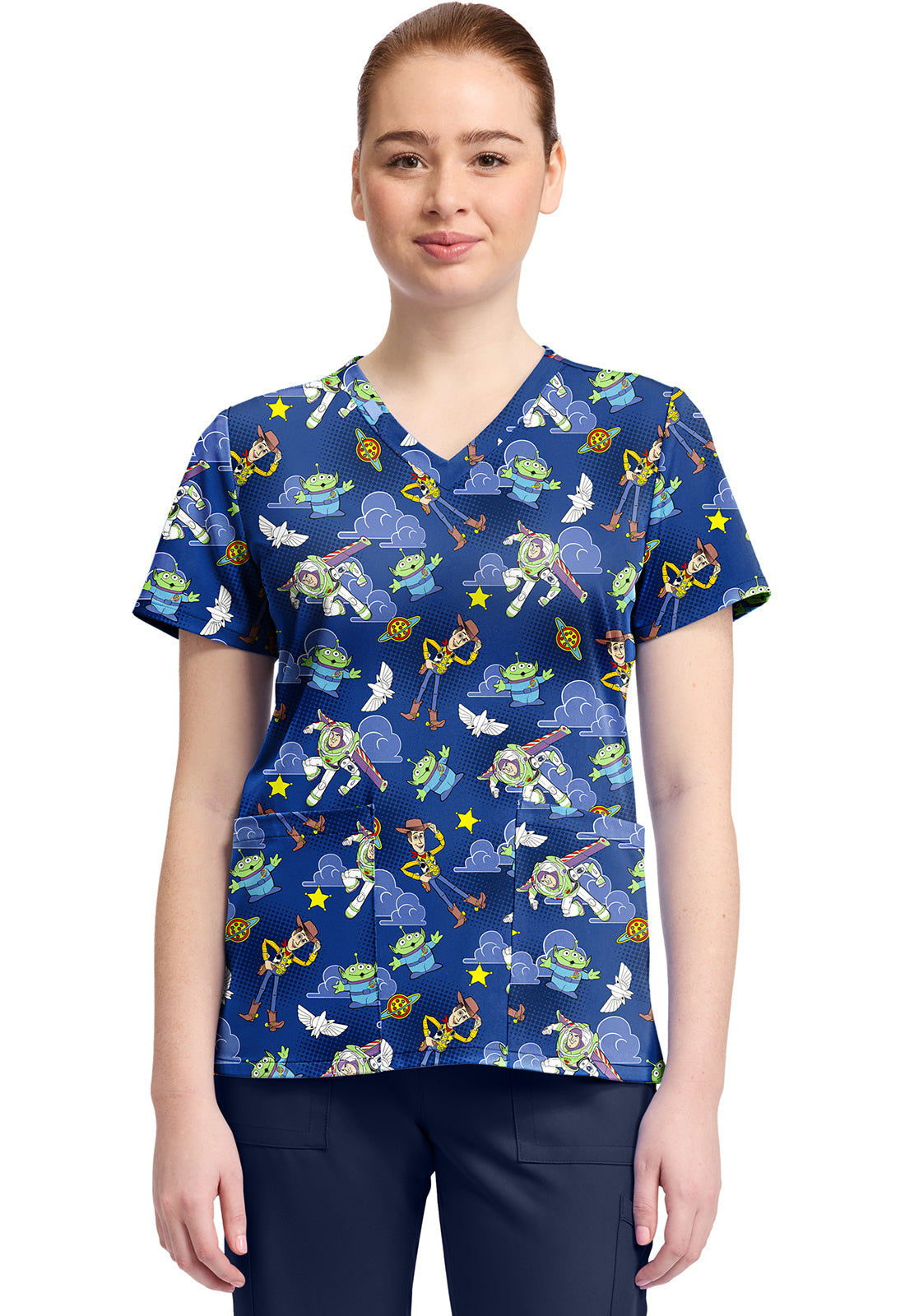 Tooniforms TF796 Print V-Neck Top Andy'S Room