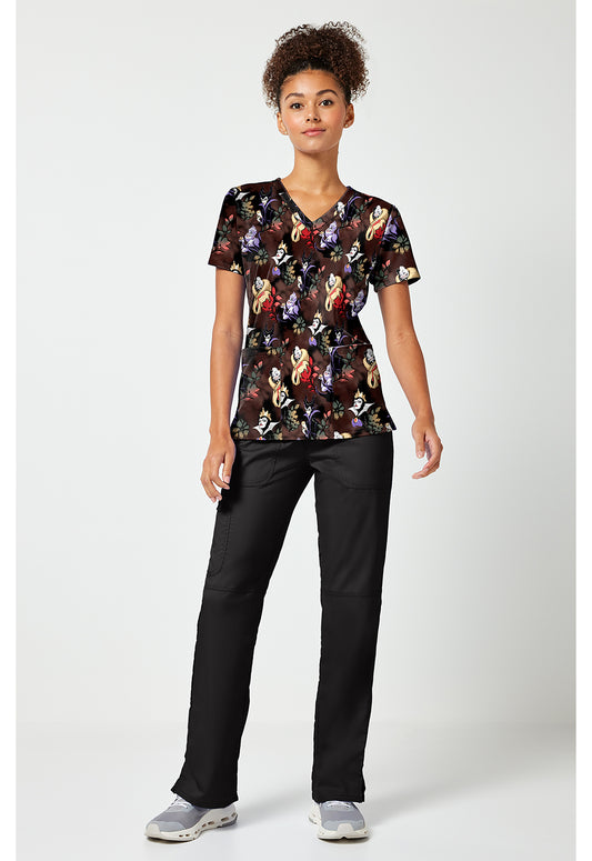 Tooniforms TF796 Women's Print V-Neck Scrub Top Dark Garden