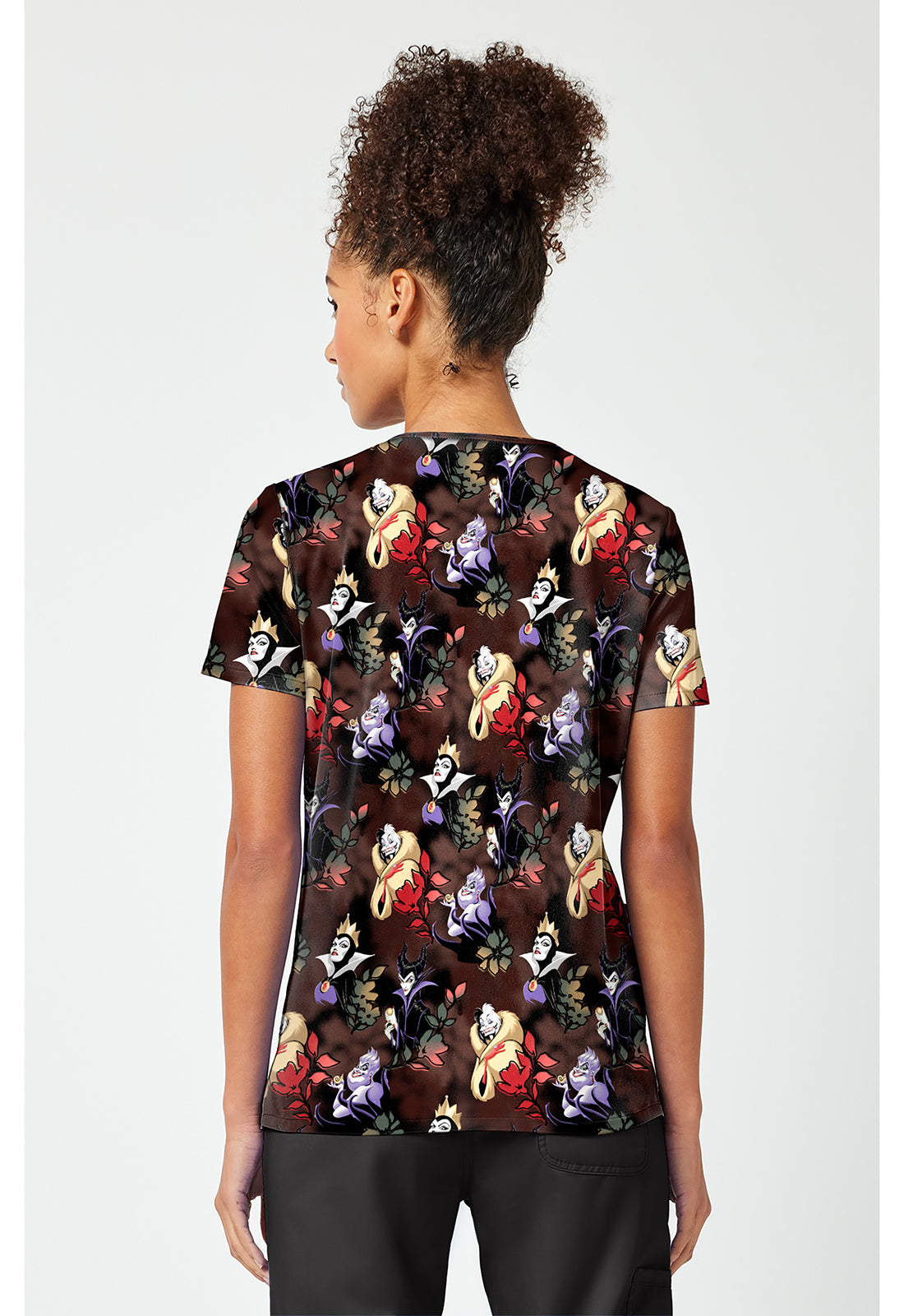 Tooniforms TF796 Women's Print V-Neck Scrub Top Dark Garden