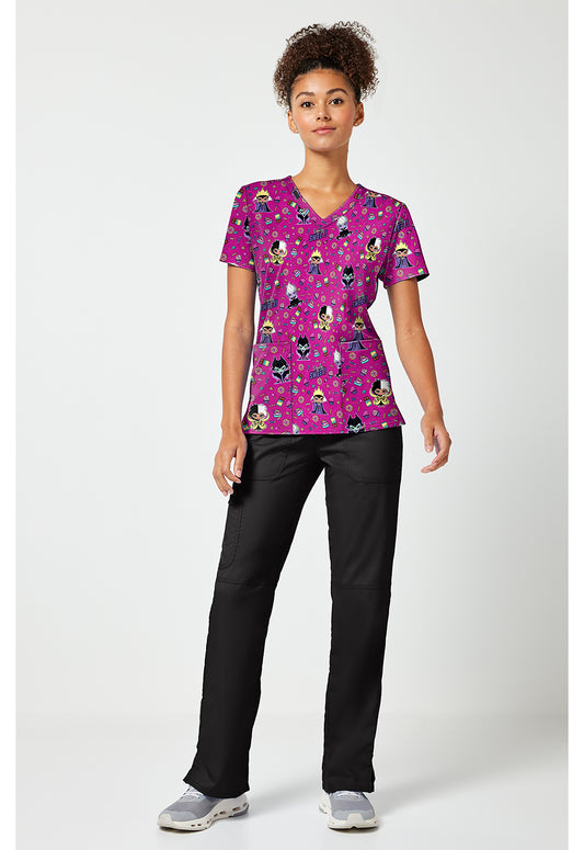 Tooniforms TF796 Women's Print V-Neck Scrub Top Sweetly Sinful